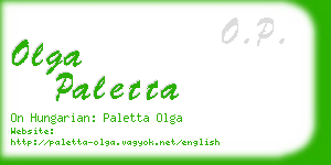 olga paletta business card